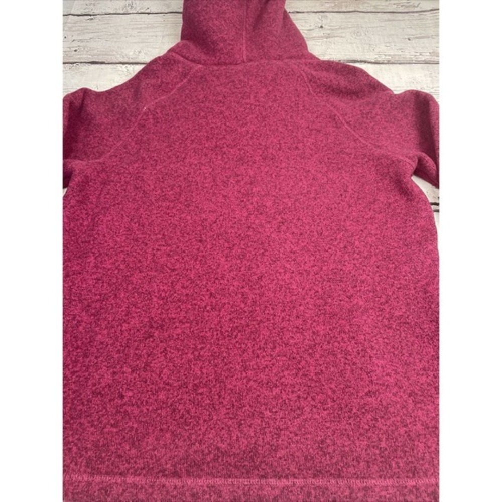 Koppen Hoodie Pullover Sherpa Sweater Fleece Marled Raspberry Womens XL Warm EUC - Picture 10 of 11